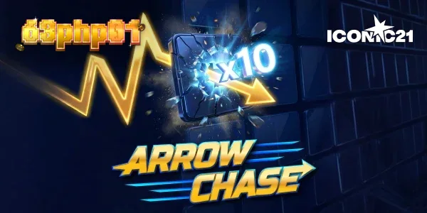 Tampilan visual grid permainan Arrow Chase dengan panah bergerak dan blok pengali yang dinamis.